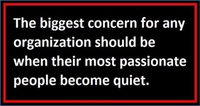 organization concerned when quiet